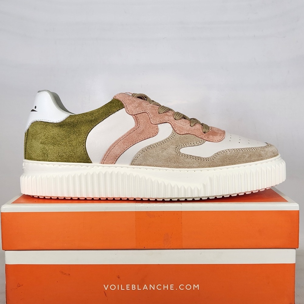 Voile Blanche Laura Sneakers Womens Size 11 Light Beige Ice Suede Nappa Leather